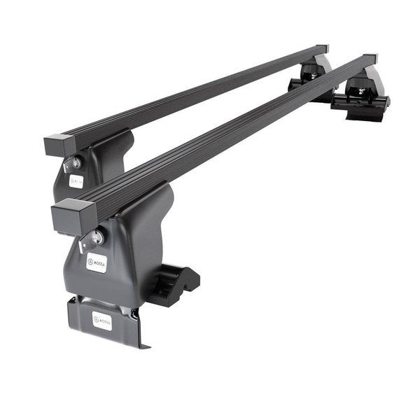 Základní nosič na střechu auta pro Nissan Juke mk I (F15) SUV (2010-2019) - příčný nosič - černé střešní příčníky - bez montážních prvků - Ocel