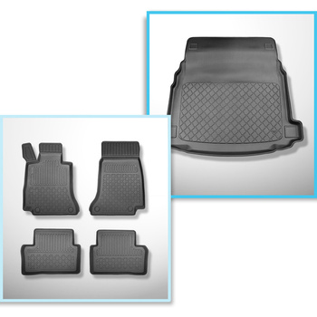 Sada rohož do zavazadlového prostoru a autokoberečky TPE na míru do: Mercedes-Be