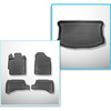 Sada rohož do zavazadlového prostoru a autokoberečky TPE PREMIUM na míru do: Toyota Yaris III Hatchback (09.2011-08.2020) - horní zavazadlový prostor; také pro hybridy