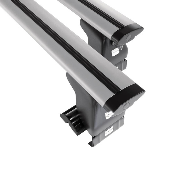 Základní nosič na střechu auta pro Ford Fiesta mk VII Hatchback (2008-2017) - příčný nosič - stříbrné střešní příčníky - bez montážních prvků - Hliník