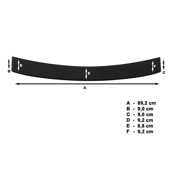 Černý kryt zadního nárazníku pro Seat Altea XL MPV (2006-2015)