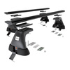 Základní nosič na střechu auta pro Opel Insignia Liftback (2009-2017) - příčný nosič - černé střešní příčníky - bez montážních prvků - Hliník