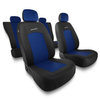 Sada univerzálních autopotahů určených pro Volkswagen Passat B4, B5, B6, B7, B8, B9 (1993-....) - S-BL