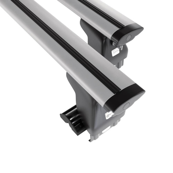 Základní nosič na střechu auta pro Hyundai Getz Hatchback (2002-2004) - příčný nosič - stříbrné střešní příčníky - bez montážních prvků - Hliník