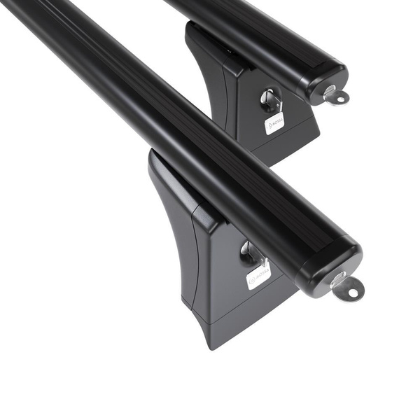 Základní nosič na střechu auta pro Opel Corsa D Hatchback (2007-2014) - příčný nosič - černé střešní příčníky - montážní body - Hliník