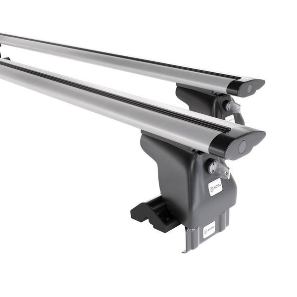 Základní nosič na střechu auta pro Hyundai Getz Hatchback (2002-2004) - příčný nosič - stříbrné střešní příčníky - bez montážních prvků - Hliník