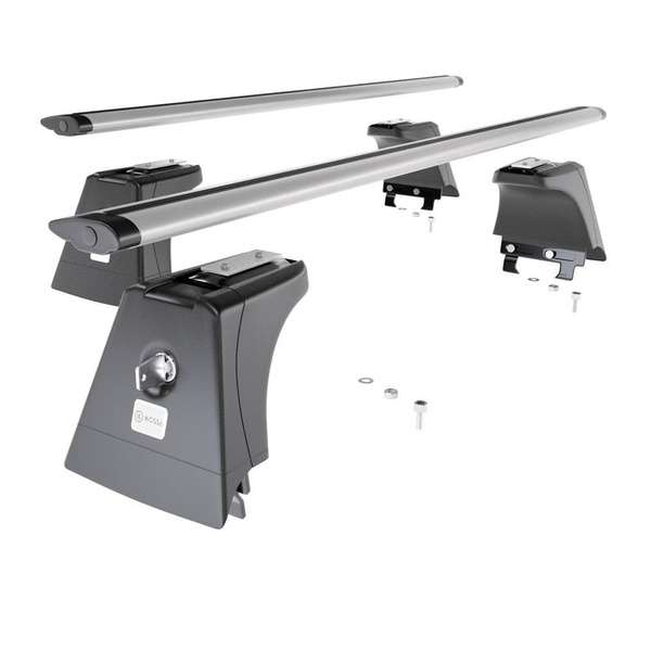 Základní nosič na střechu auta pro Opel Combo Tour Van (2002-2011) - příčný nosič - stříbrné střešní příčníky - montážní body - Hliník