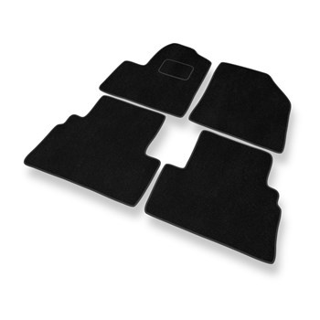 Velurové koberečky pro Ford Transit Connect Van (2003-2014) 5místný - černá