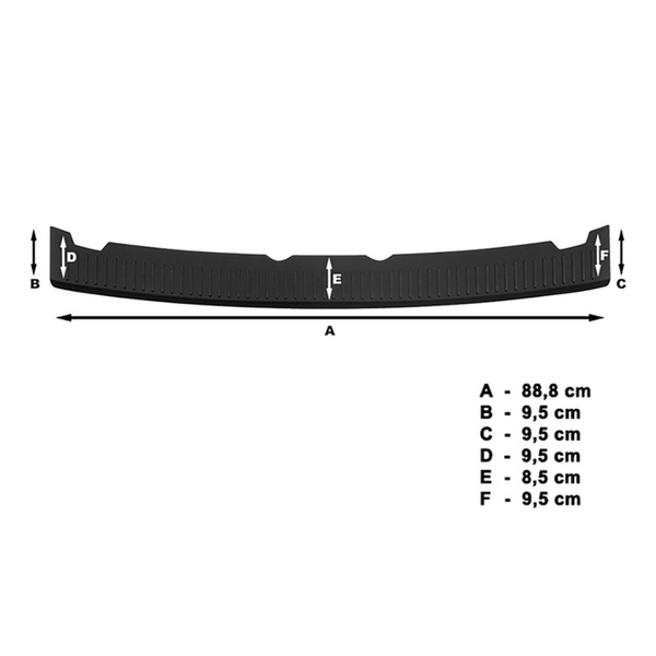 Černý kryt zadního nárazníku pro Hyundai i10 Hatchback (2007-2012)