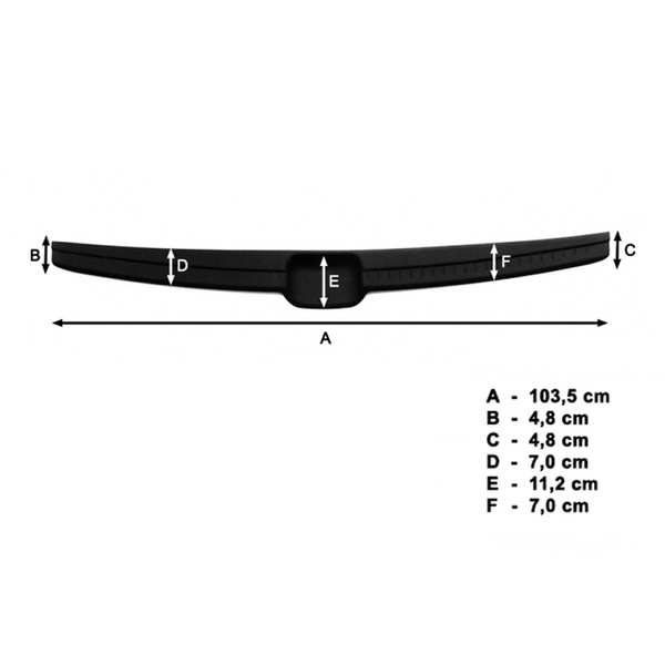 Černý kryt zadního nárazníku pro Hyundai i20 II Hatchback (5 dveře) - (2015-2017)