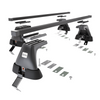 Základní nosič na střechu auta pro Skoda Octavia IV Liftback (2019-....) - příčný nosič - černé střešní příčníky - bez montážních prvků - Ocel