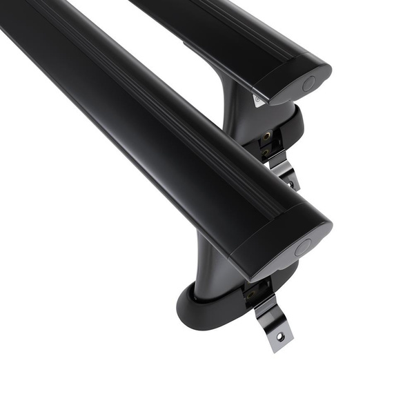 Základní nosič na střechu auta pro Dacia Sandero mk II Hatchback (2013-2020) - příčný nosič - černé střešní příčníky - bez montážních prvků - Hliník