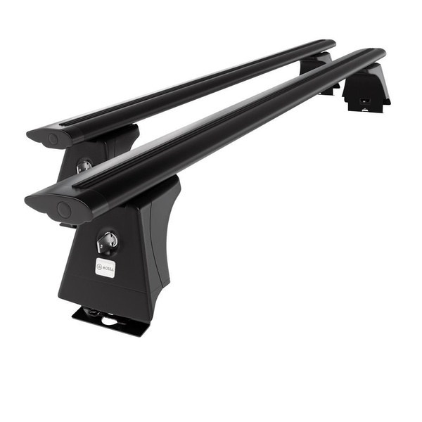 Základní nosič na střechu auta pro Iveco Daily III, IV, V, VI Van (2000-....) - příčný nosič - černé střešní příčníky - montážní body - Hliník