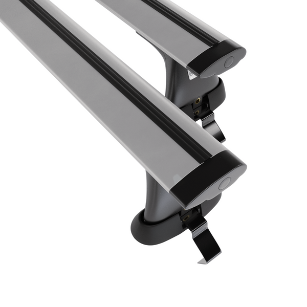 Základní nosič na střechu auta pro Skoda Octavia mk II Liftback (2009-2012) - příčný nosič - stříbrné střešní příčníky - bez montážních prvků - Hliník