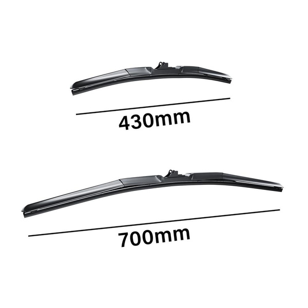 Automobilové stěrače na přední sklo pro Opel Grandland X SUV (10.2017-2021) - listy hybridní