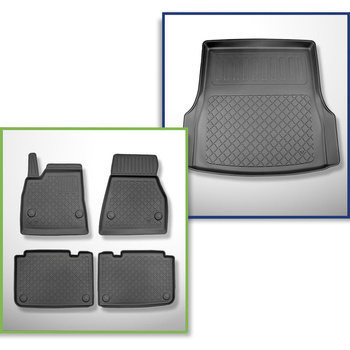 Sada rohož do zavazadlového prostoru a autokoberečky TPE na míru do: Tesla Model