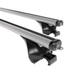 Základní nosič na střechu auta pro Suzuki Vitara III SUV (2015-....) - příčný nosič - stříbrné střešní příčníky - Integrované zábradlí - Hliník