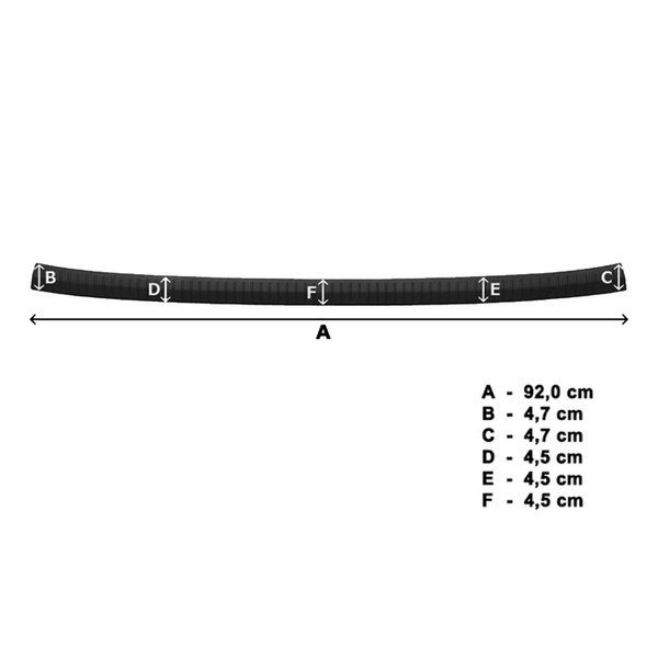 Černý kryt zadního nárazníku pro Toyota Corolla XII Sedan (2019-....)