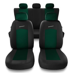 Sada univerzálních autopotahů určených pro Volkswagen Passat B4, B5, B6, B7, B8, B9 (1993-....) - S-GR
