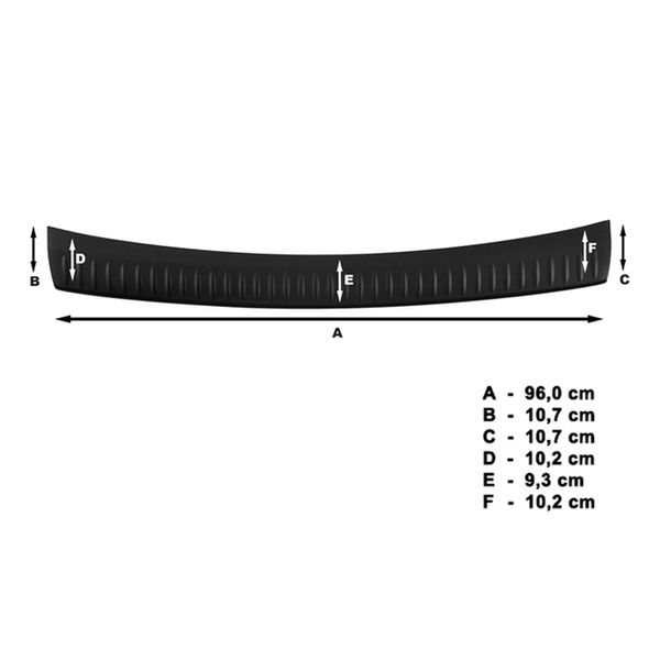 Černý kryt zadního nárazníku pro Ssangyong Korando SUV (2011-2016)