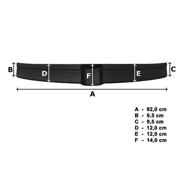 Černý kryt zadního nárazníku pro Hyundai i20 III Hatchback (5 dveře) - (2020-....)