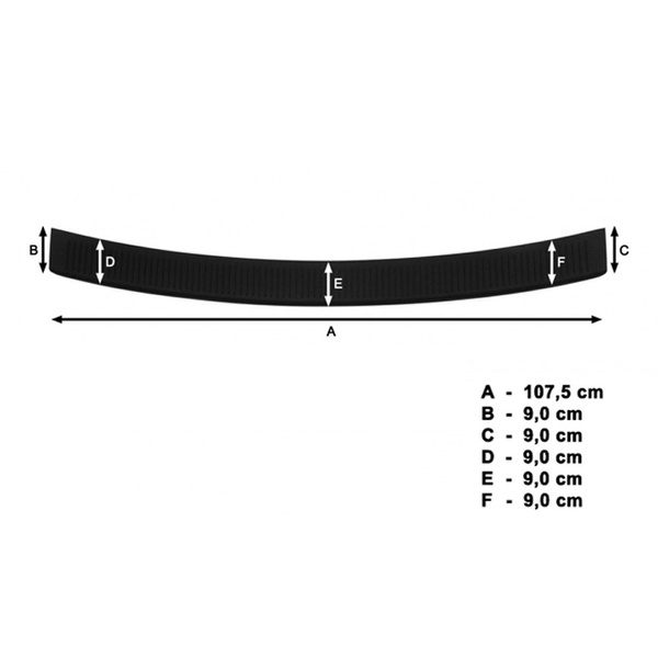 Černý kryt zadního nárazníku pro Suzuki SX4 S-Cross Crossover (2013-....)