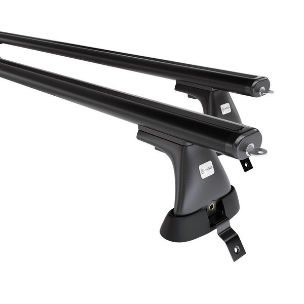 Základní nosič na střechu auta pro Dacia Sandero mk II Hatchback (2013-2020) - příčný nosič - černé střešní příčníky - bez montážních prvků - Hliník