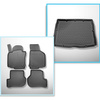 Sada rohož do zavazadlového prostoru a autokoberečky TPE PREMIUM na míru do: Volkswagen Golf V Hatchback (10.2003-2008) - s plným rezervním kolem a / nebo pohonem na 4 kola (4 Motion)