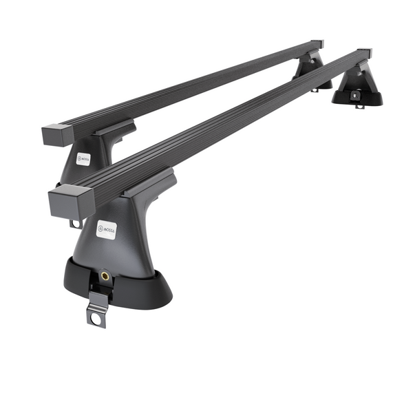 Základní nosič na střechu auta pro Mercedes-Benz Třída S W220 Sedan (1999-2005) - příčný nosič - černé střešní příčníky - bez montážních prvků - Ocel