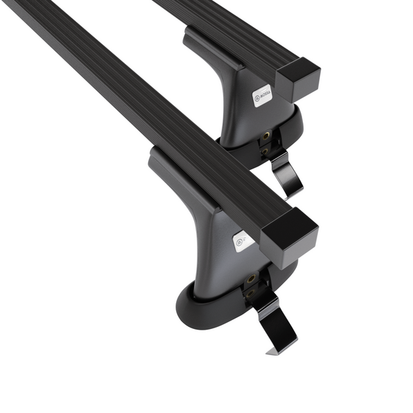 Základní nosič na střechu auta pro Skoda Octavia mk II Liftback (2009-2012) - příčný nosič - černé střešní příčníky - bez montážních prvků - Ocel