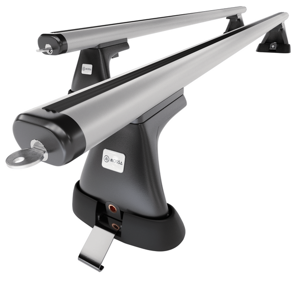 Základní nosič na střechu auta pro Citroen Xsara Picasso MPV (2000-2006) - příčný nosič - stříbrné střešní příčníky - montážní body - Hliník