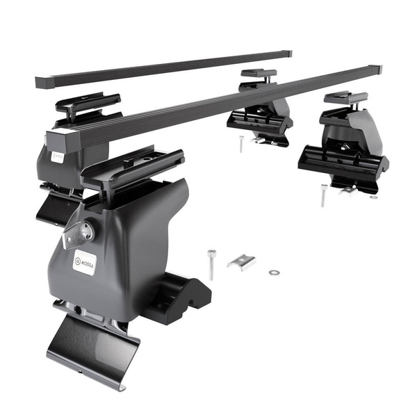 Základní nosič na střechu auta pro Hyundai H-1 Van (2008-2021) - příčný nosič - černé střešní příčníky - bez montážních prvků - Ocel