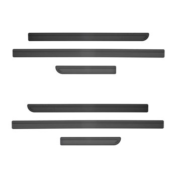 Černé boční lišty pro Volkswagen Transporter T5 Van (2004-2015) - (dlouhý rozvor