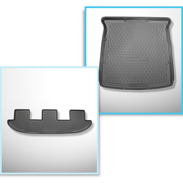 Sada rohož do zavazadlového prostoru a autokoberečky TPE PREMIUM na míru do: Seat Alhambra II Van (09.2010-2020)