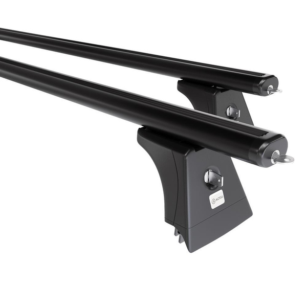 Základní nosič na střechu auta pro Opel Astra J mk IV Sedan (2011-2020) - příčný nosič - černé střešní příčníky - montážní body - Hliník