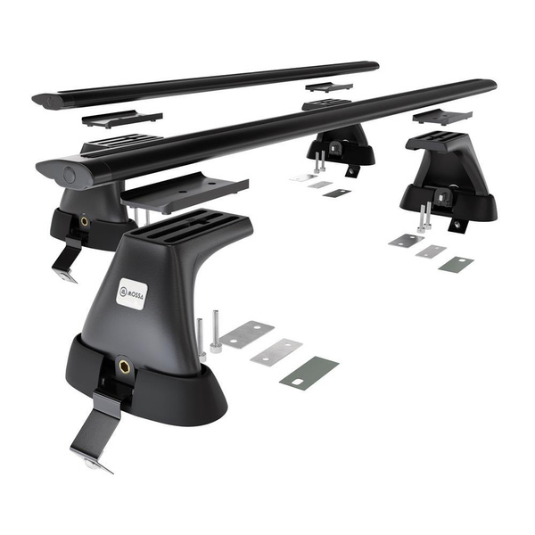 Základní nosič na střechu auta pro Audi A3 8V Sedan (2013-2020) - příčný nosič - černé střešní příčníky - bez montážních prvků - Hliník