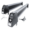 Držák lyží na střešní nosič - Ski rack M-7703s - stříbro - až 3 páry lyží nebo 2 snowboardy