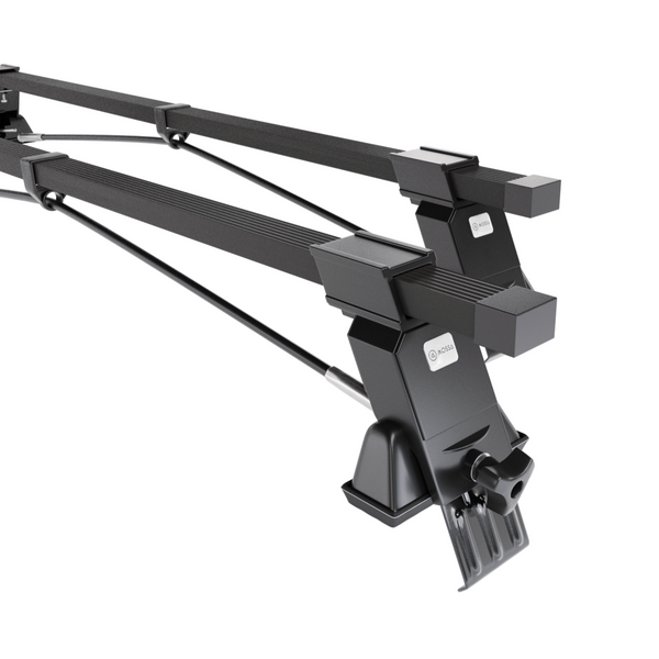 Základní nosič na střechu auta pro Skoda Octavia mk II Kombi (2005-2007) - příčný nosič - černé střešní příčníky - bez montážních prvků - Ocel