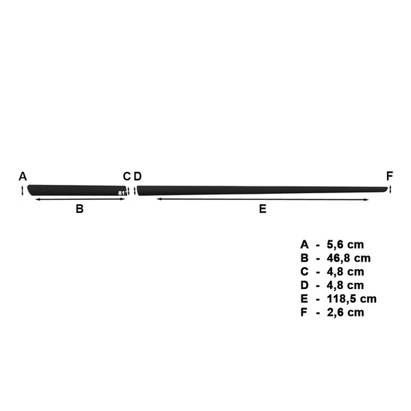 Černé boční lišty pro Toyota Yaris III Hatchback (3 dveře) - (2012-....)