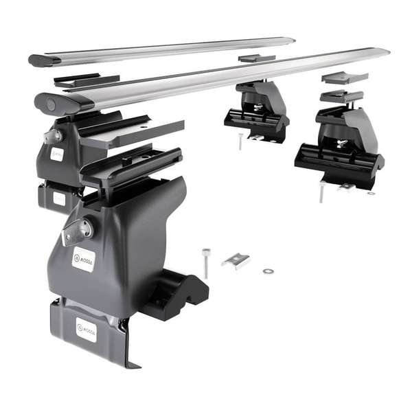 Základní nosič na střechu auta pro Ford Maverick SUV (2001-2007) - příčný nosič - stříbrné střešní příčníky - bez montážních prvků - Hliník
