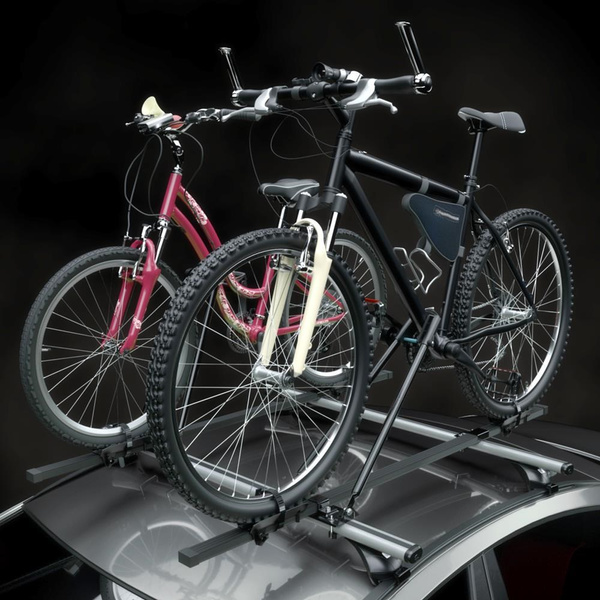 Nosič na kola na střechu auta, Univerzální ocelový držák jízdních kol - 2xM-04