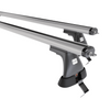 Základní nosič na střechu auta pro Dacia Sandero III Hatchback (2021-....) - příčný nosič - stříbrné střešní příčníky - bez montážních prvků - Hliník
