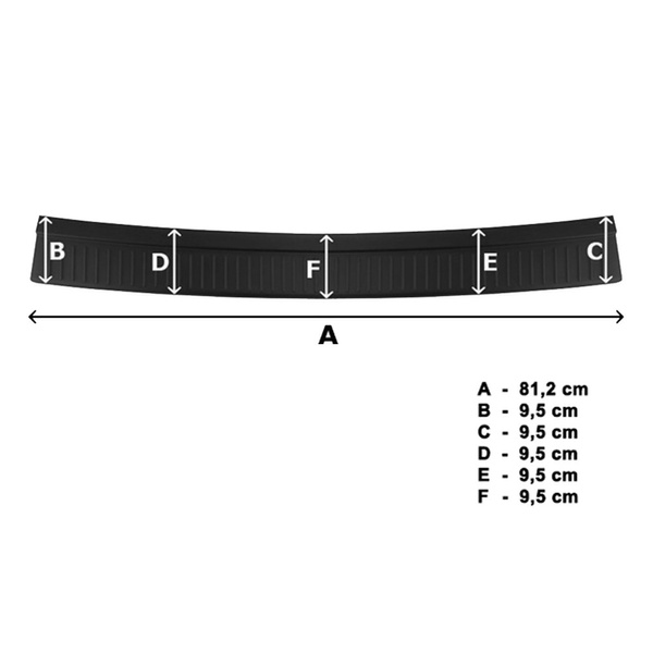 Černý kryt zadního nárazníku pro Hyundai i10 Hatchback (2020-....)