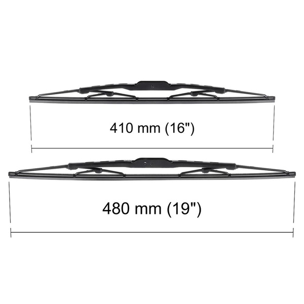 Automobilové stěrače na přední sklo pro Ford Ka I Hatchback (09.1996-09.2008) - listy standard