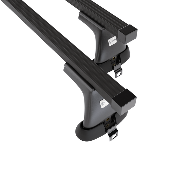 Základní nosič na střechu auta pro Mercedes-Benz Třída S W220 Sedan (1999-2005) - příčný nosič - černé střešní příčníky - bez montážních prvků - Ocel