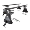 Základní nosič na střechu auta pro Skoda Octavia mk II Liftback (2009-2012) - příčný nosič - černé střešní příčníky - bez montážních prvků - Ocel