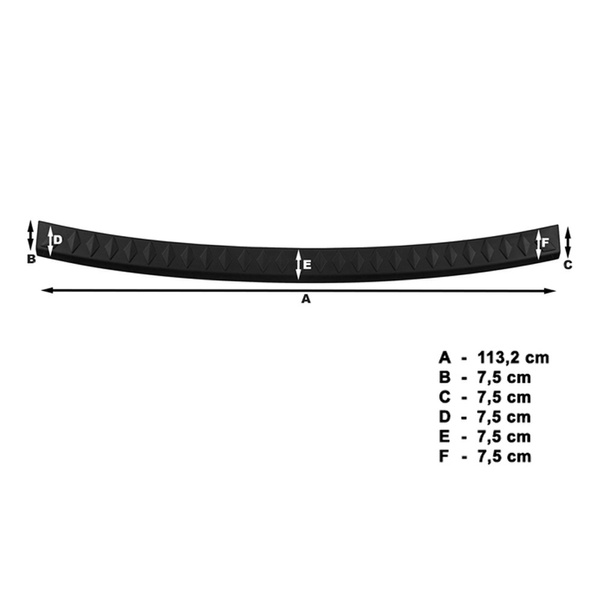 Černý kryt zadního nárazníku pro Mitsubishi Outlander SUV (2006-2013)