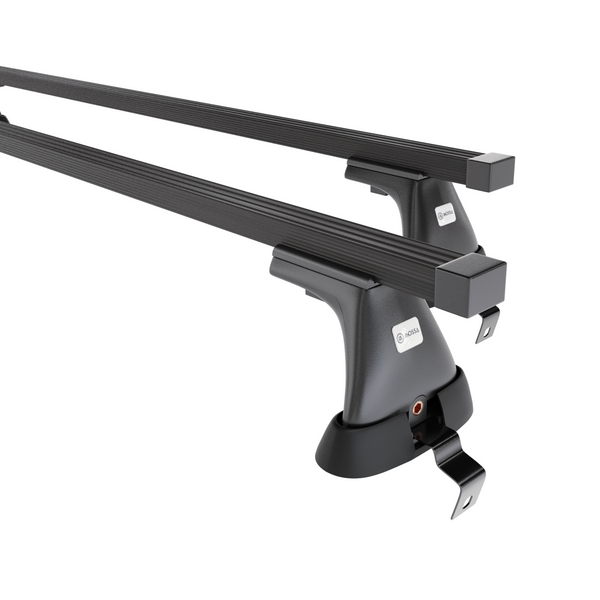 Základní nosič na střechu auta pro Volvo S60 Sedan (2010-2018) - příčný nosič - černé střešní příčníky - bez montážních prvků - Ocel