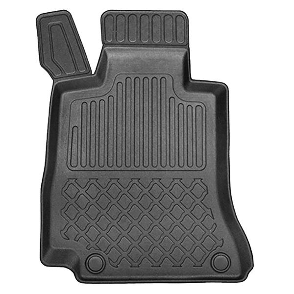 Sada rohož do zavazadlového prostoru a autokoberečky TPE na míru do: Mercedes-Benz Třída E W213 Sedan (04.2016-07.2023) - zadní sklopná sedadla; ne pro verzi Plug-in Hybrid; bez subwoofer'u (soundsytem Burmester)