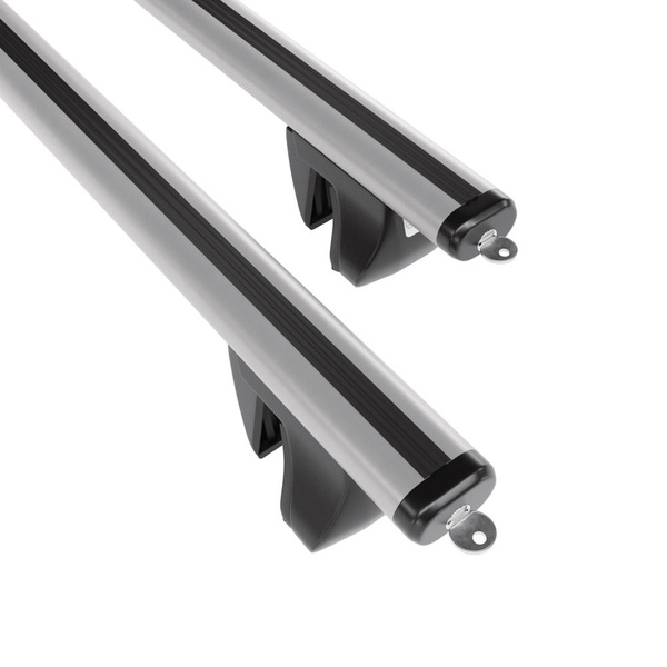 Základní nosič na střechu auta pro Audi A6 C6 Allroad (2000-2011) - příčný nosič - stříbrné střešní příčníky - zábradlí - Hliník